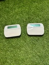 Lot of 2 DSC WT5500-433 LCD Alarm Keypads Wireless White No Battery Covers