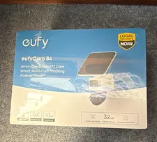 eufy eufyCam S4 4K Solar PTZ Outdoor Cam Color Night Vision Spotlight Audio