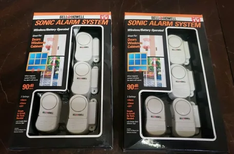 Lot Of 2 New Sealed Bell & Howell SONIC ALARM System Wireless Battery Operated
