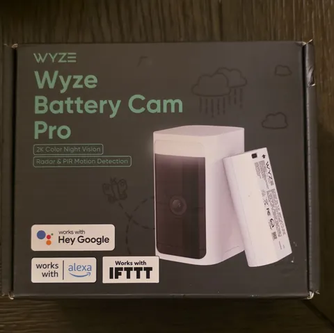 Wyze Battery Cam Pro 2K Color Night Vision Wireless Wi-Fi Spotlight Motion 