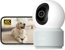 Pano 4K UHD Indoor Camera, Pet/Dog/Baby Security Camera with Phone App, 360° Pan