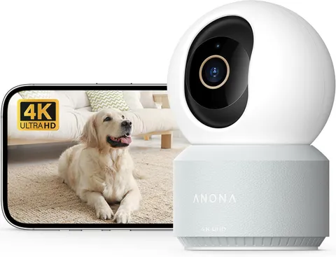 Pano 4K UHD Indoor Camera, Pet/Dog/Baby Security Camera with Phone App, 360° Pan