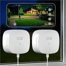 3K No Drill Window Camera, 2Pack Indoor Window Security Cameras with Color Night