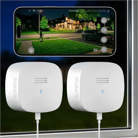 3K No Drill Window Camera, 2Pack Indoor Window Security Cameras with Color Night