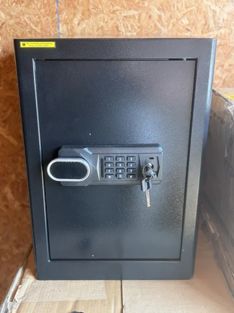 Digital Keypad Home Security Safe w/ Keyed Override, Black Metal 50FU