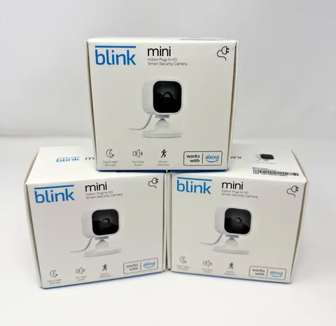 Set of 3 - Blink Mini Indoor Plug-in Smart Surveillance Camera | Model BCM00300U