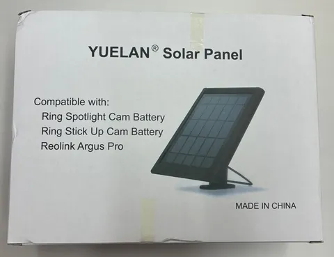 YUELAN Solar Panel Charger for Ring Stick Up Spotlight Cam Reolink