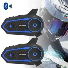 2 x1000M Motorcycle Bluetooth Helmet Intercom Wireless Headset Interphone Mic