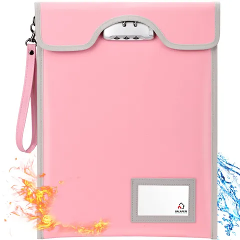 Fireproof Money Bag with Lock (5200℉), 15”x 11”Important Document Organizer B...