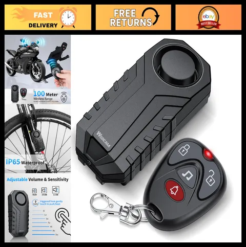 Loud 113dB Anti-Theft Vibration Sensor Alarm for Electric Bike, Motorcycle, Trai