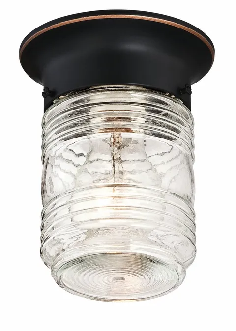 Design House Jelly Jar Ceiling Light, 4.83 inches Diameter, Oil-Rubbed Bronze