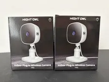 Indoor Plug-In Wireless 1080P Deterrence Cameras with 2-Way Audio (2-Pack)