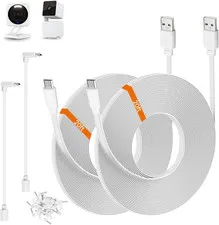 2-Pack 20Ft Power Extension Cable Compatible with Wyze Cam V4,Wyze Cam Pan V3,Wy