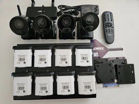 LOREX Wire-Free LHB926, LWB4901-C HD Security DVR with 4 Cameras, 8 Batteries
