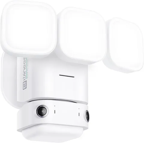winees Floodlight Camera, Wired 2K HD Dual-Lens Outdoor Security Camera, 180 Deg