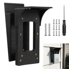 No-Drill Doorbell Vinyl Siding Mount with Adjustable Angle & Weather Cover Co...