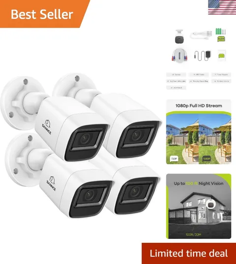 Full HD 1080P 8-Channel CCTV System - Crystal Night Vision & Weatherproof Design
