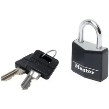 Master Lock 9130EURDBLK Black Aluminum Vinyl Cover 30mm 4-Pin Lock