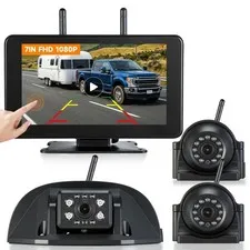 Wireless RV Backup Camera System, Plug & Play for Furrion 4*15.12*6.14, black