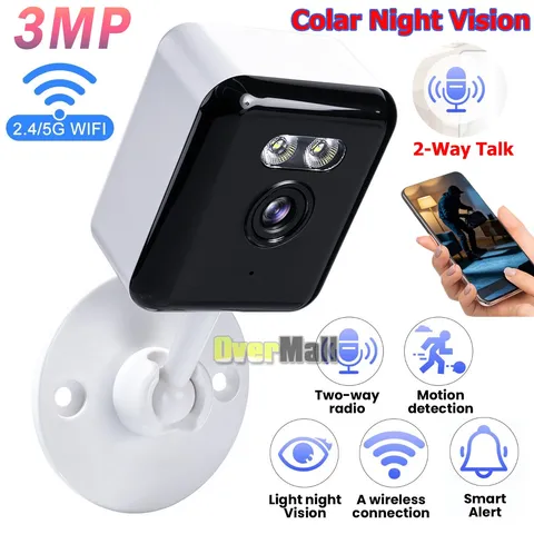 2K Indoor/Outdoor 2-Way Audio Smart 5G WIFI Security Camera Color Night Vision