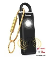 Personal Alarm for Women, Rechargeable Safety Alarm with Emergency A - Black