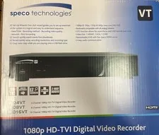 Speco D4VT8TB DVR 8TB Drive D4VT 4 Channel 1080P TVI Digital Video Recorder
