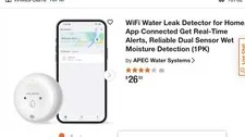 NEW Kidde Battery Google Alexa Smart Water Leak Detector & Freeze Alarm  Wi-Fi