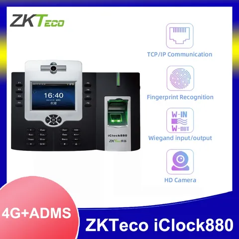 ZKTeco iClock880 4G ADMS Fingerprint Time Attendance Machine Time Clock
