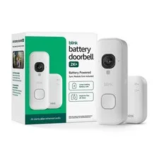 Blink Battery Doorbell 2K+ (White) Sync Module Core included — Wireless video