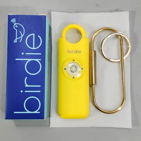 Birdie Chirp Personal Safety Alert Alarm Keychain 130dB Siren Lights Yellow