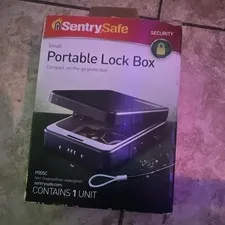 SentrySafe P005C Small Portable Metal Lock Box, Combination Lock, Matte Black