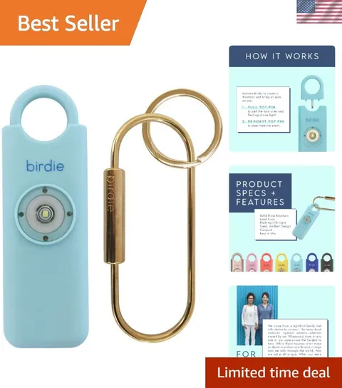 She’s Birdie–The  Personal Safety Alarm for Women by Women–Loud Siren, Strobe...