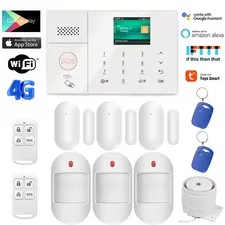 Wireless & Wired WiFi+US 4G Office Home Burglar Security Alarm System TUYA APP
