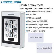 Zinc Alloy Access Control Keypad With 2 Relays to Control 2 Doors IP67 Waterproo