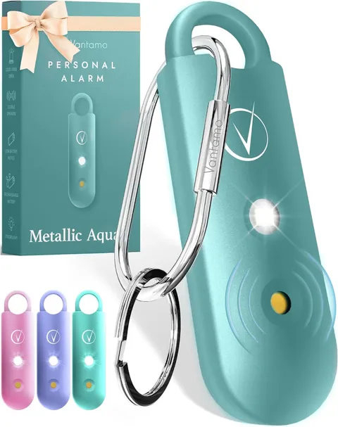 Personal Alarm for Self Defense with Low Battery Notice, Strobe Light & Extra Lo