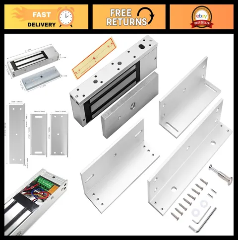 500KG Electromagnetic Lock, 1200LBS Magnetic Hold, Access Control System, LED In