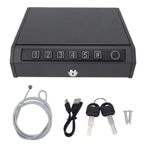 Portable Safe Box Triple Access Compact Emergency Storage