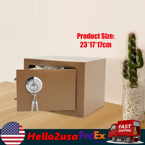 Mini Safe Box, Coin operated Security Box with Mechanical Keys Q235 Steel