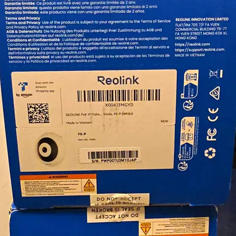 Reolink FE-P PoE IP/Network Fisheye Surveillance Camera Wired Color White