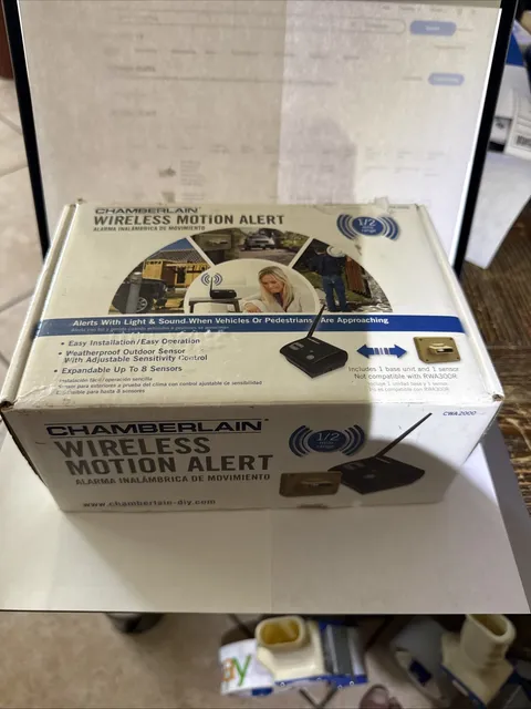 New Genuine Chamberlain CWA2000 Wireless Motion Alert System Unit 1/2 Mile Range