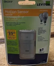 Leviton Decora IPS02-1LG Wired Wall Motion Sensor Auto-On Gray Indoor