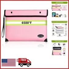 Fireproof Document Bag with Reflective Strip and Waterproof Zipper for Safety