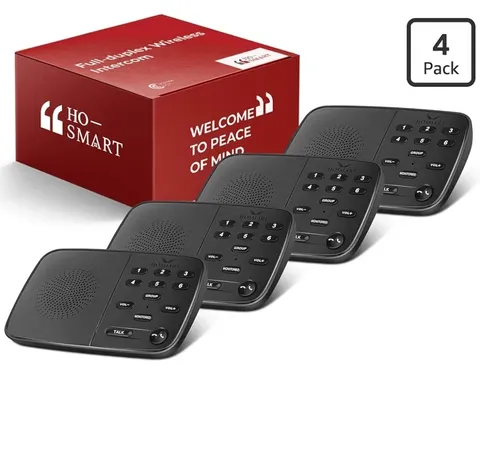 4 Stations Hosmart UltraSpeak Pro Intercoms Wireless for Home, Two-Way Real-time