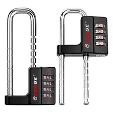 FORGE Combination Lock, Black, 2 Locks | 4-Digit Heavy Duty, Adjustable Long ...