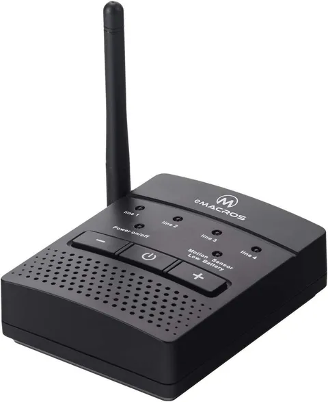 Emacros Wireless Receiver for Solar Driveway Alarm System 1/2 mi. Transmit Range