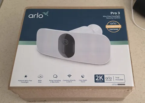 Arlo Pro 3 Floodlight Indoor/Outdoor Security Camera - White