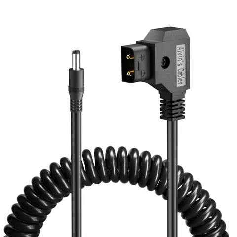 DTap To DC 2.1mm Coiled Cable Fits Blackmagic Video Assist Atomos Shogun