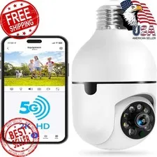 WESECUU Bulb Security Camera 2K White 1-Pack
