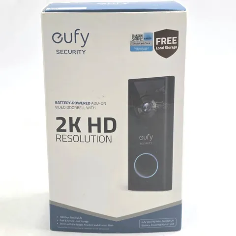 eufy T8210 2K HD Battery-Powered Video Doorbell Add-On Unit