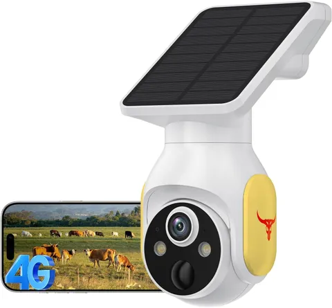 4G LTE Cellular Security Camera Wireless Outdoor, No Wi-Fi Solar Powered Camera,